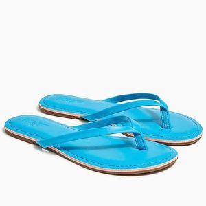 J. CREW Easy Summer Flip-Flops Azure Pool Padded Foot Bed Thong Sandals